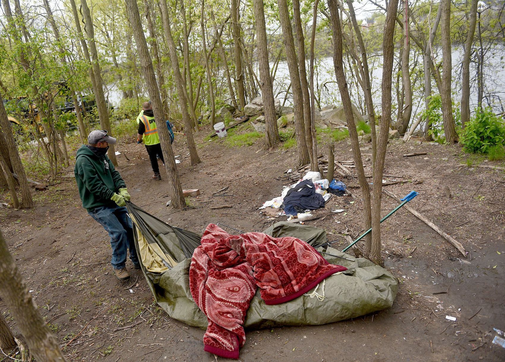 Homeless camp cleared